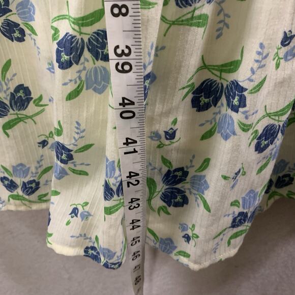 Womens‎ Milkmaid Floral Tiered Ruffle Midi Dress Sz Cottage Prairie Romantic - Picture 10 of 16